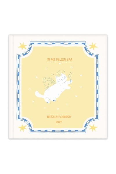 Matt Notebook 2027 Yılı Kare Haftalık Ajanda 15x15 cm Kedi