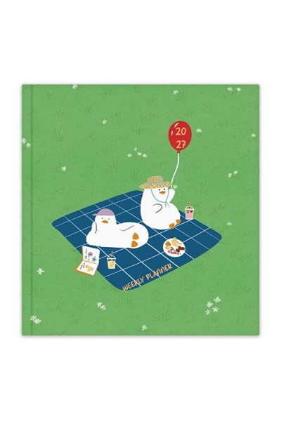 Matt Notebook 2027 Yılı Kare Haftalık Ajanda 15x15 cm Ördekler