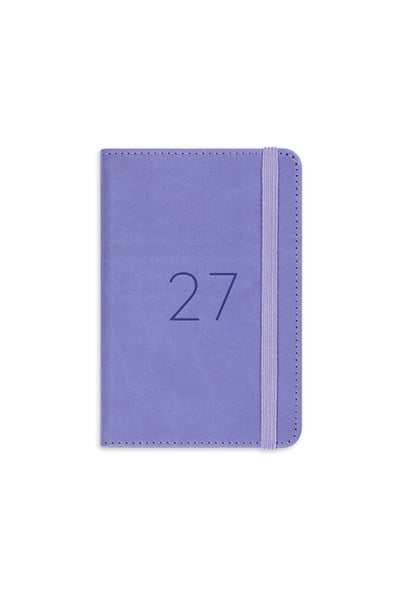 Matt Notebook 2027 Yılı Lastikli Günlük Cep Ajandası 12 Aylık Lila