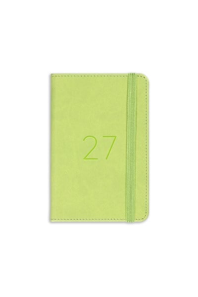 Matt Notebook 2027 Yılı Lastikli Günlük Cep Ajandası 12 Aylık Yeşil