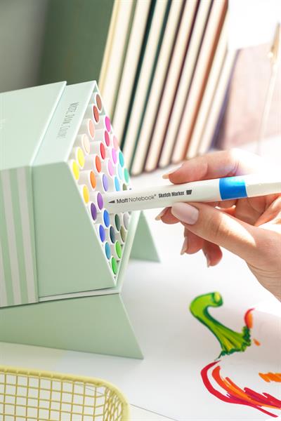 Matt Notebook 36 Renk Çift Uçlu Keçeli Kalem Seti Kutulu Brush + Chisel