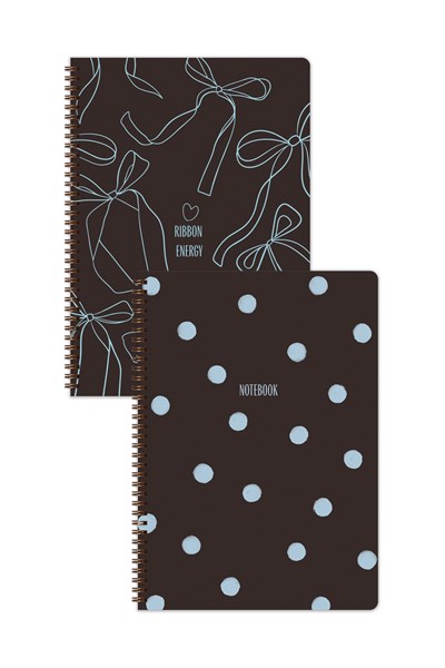 Matt Notebook A4 Spiralli Okul Defteri 80 yaprak 2'li Set – Çizgili & Kareli