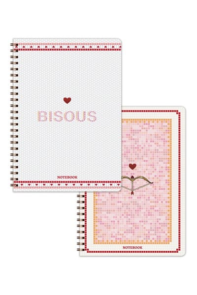 Matt Notebook A5 Spiralli Okul Defteri 80 yaprak 2'li Set – Çizgili & Kareli