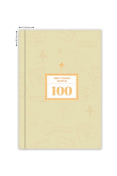 Matt Notebook Gezi & Seyahat Günlüğü - Trip & Travel Journal Sarı