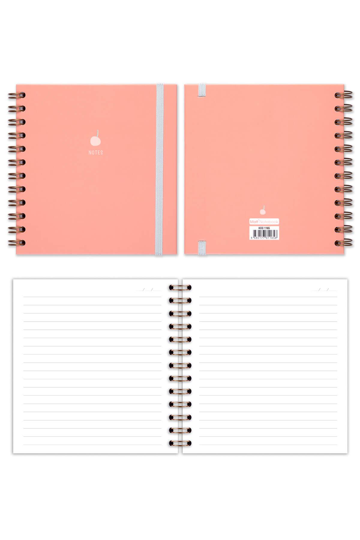 Matt Notebook 15x15 cm Kare 2'li Set Spiralli Çizgili Tarihsiz Not