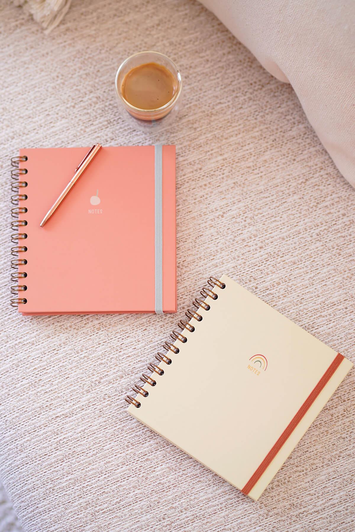 Matt Notebook 15x15 cm Kare 2'li Set Spiralli Çizgili Tarihsiz Not