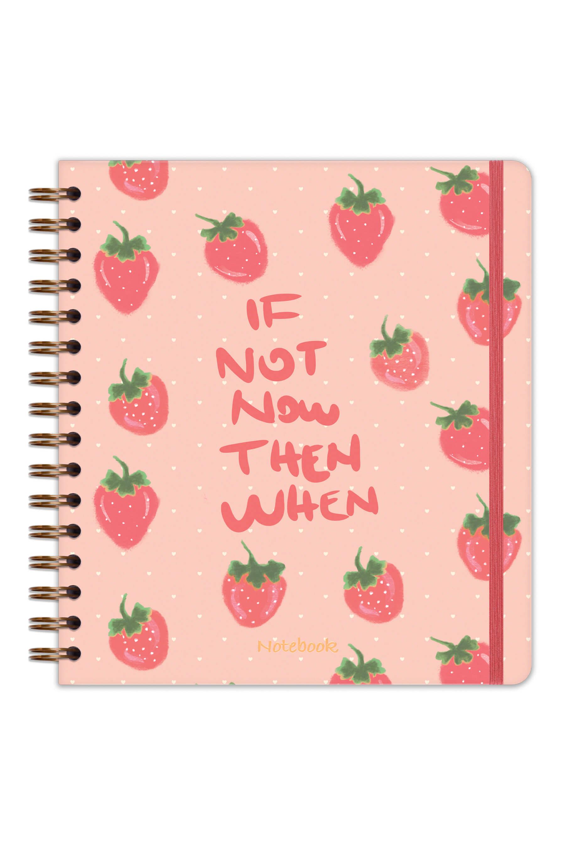 Matt Notebook 19x21 cm Kare Lastikli Spiralli Sert Kapak Not