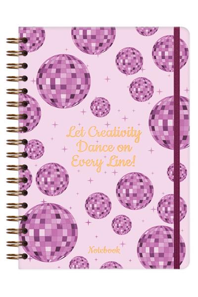 Matt Notebook B5 17x24 cm Spiralli Lastikli Kareli Tarihsiz Not