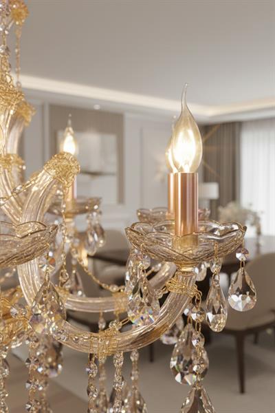 Maria Theresa Avize 8 Kollu Kristal Taşlı