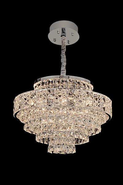 Cristalin Krom 50 cm Kristal Taşlı Modern Avize – Salon ve Oturma Odası