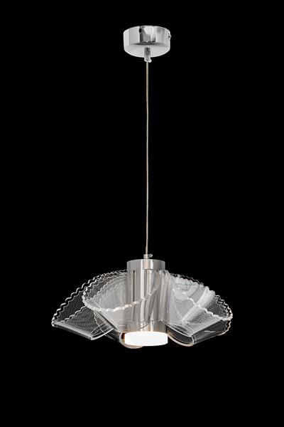 Doğa 4 Krom LED Avize – Dalga Formlu Modern Tasarım