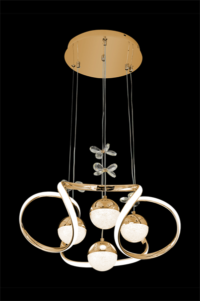 Döngü 50 cm Gold LED Sarkıt Avize