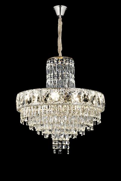Niran Krom 50 cm Kristal Taşlı Modern Avize – Salon ve Yemek Odası