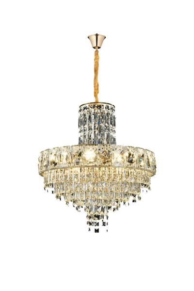 Niran Gold 50 cm Kristal Taşlı Modern Avize – Salon ve Yemek Odası