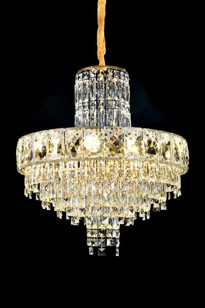 Niran Gold 50 cm Kristal Taşlı Modern Avize – Salon ve Yemek Odası
