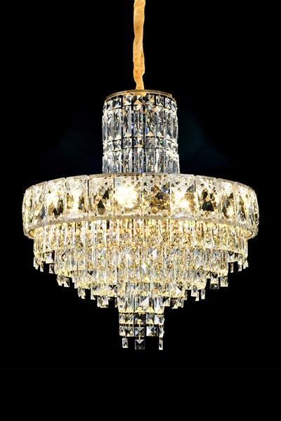 Niran Gold 60 cm Kristal Taşlı Modern Avize – Salon ve Yemek Odası