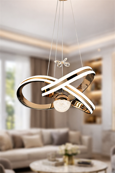 Sarmal 45 cm Gold LED Sarkıt Avize