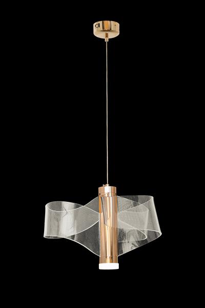 Yel Gold LED Avize – Modern Dalga Formlu Tasarım