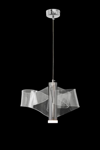 Yel Krom LED Avize – Modern Dalga Formlu Tasarım