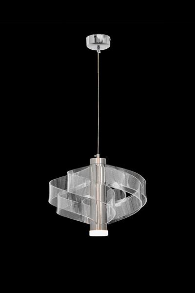 Yel 4 Krom LED Avize – Dalga Formlu Modern Tasarım