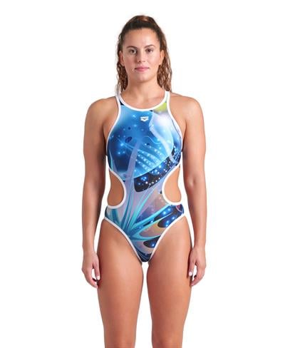 WOMEN'S ARENA ONE PRINT SWIMSUIT TECH BACK