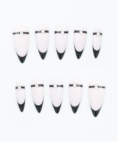 Blush Edge Protez Jel Takma  Tırnak - El Yapımı  Kalıcı Oje 3D Nail Art French - NC238