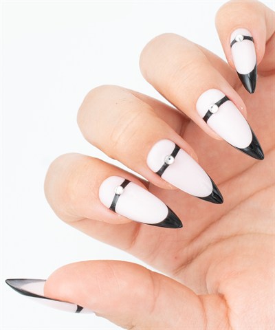Blush Edge Protez Jel Takma  Tırnak - El Yapımı  Kalıcı Oje 3D Nail Art French - NC238