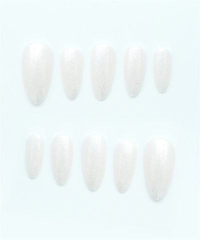 Bridal Glitter Protez Jel Takma  Tırnak - El Yapımı  Kalıcı Oje Nail Art - NC228