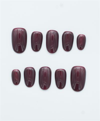 Cherry Red Protez Jel Takma Tırnak - El Yapımı Kalıcı Oje Nail Art - NC167