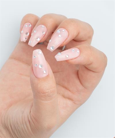 Diamond Drops Protez Jel Takma Tırnak - El Yapımı Kalıcı Oje Nail Art - NC164