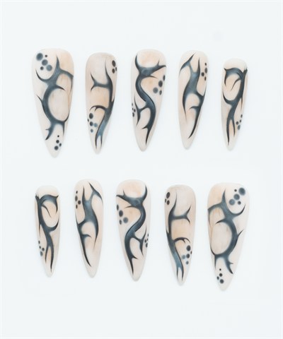 Dirty Ink Protez Jel Takma  Tırnak - El Yapımı  Kalıcı Oje 3D Nail Art - NC240
