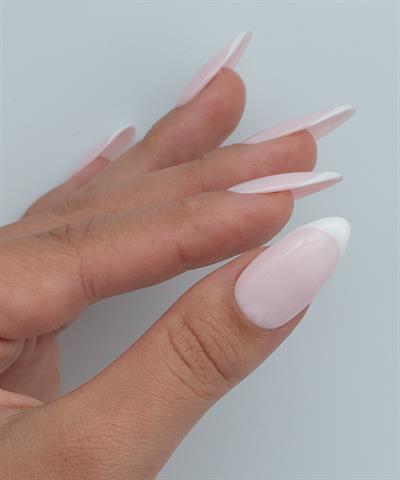 French Touch Protez Jel Takma Tırnak - El Yapımı Kalıcı Oje Nail Art - NC119