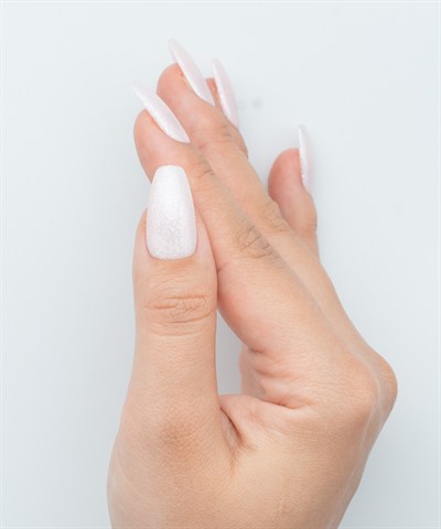 Midnight Shimmer Protez Jel Takma  Tırnak -El Yapımı  Kalıcı Oje Nail Art Cat Eye - NC145