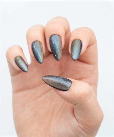 Nebula Protez Jel Takma  Tırnak - El Yapımı  Kalıcı Oje Nail Art Cat Eye - NC217