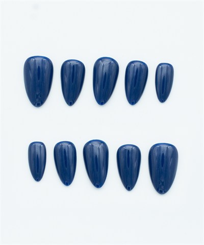 Night Wave Protez Jel Takma  Tırnak - El Yapımı  Kalıcı Oje Nail Art - NC246