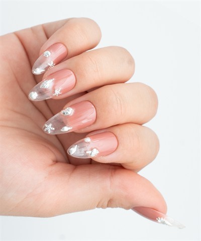 Ocean Glow Ombre Protez Jel Takma Tırnak - El Yapımı Kalıcı Oje Nail Art - NC218