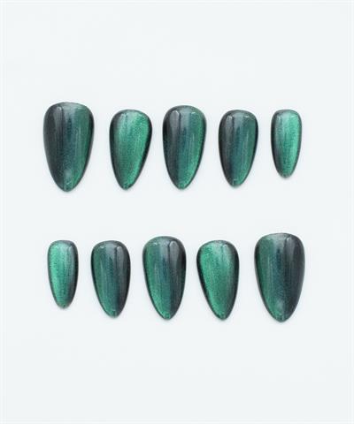 Stellar Flare Protez Jel Takma  Tırnak - El Yapımı  Kalıcı Oje Nail Art Cat Eye - NC212