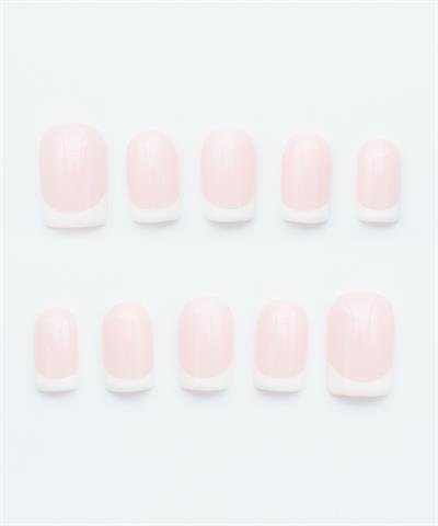 Soft French Protez Jel Takma Tırnak - El Yapımı Kalıcı Oje Nail Art - NC216