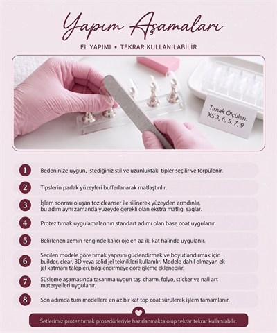 Diamond Stars - El Yapımı Tekrar Kullanılabilir Protez Takma Tırnak - NC280