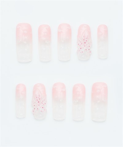 Soft Blossom Protez Jel Takma  Tırnak - El Yapımı  Kalıcı Oje 3D Nail Art Ombre - NC242