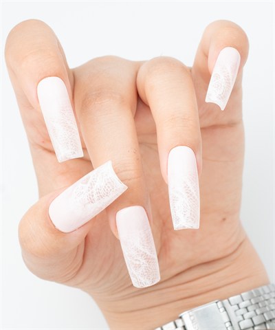 Soft Lace Protez Jel Takma Tırnak - El Yapımı Kalıcı Oje Nail Art Dantel - NC235