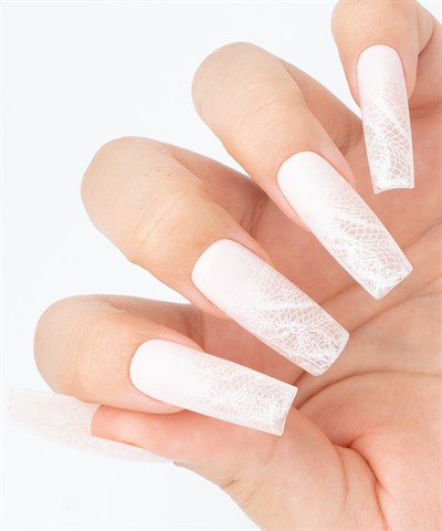 Soft Lace Protez Jel Takma Tırnak - El Yapımı Kalıcı Oje Nail Art Dantel - NC235