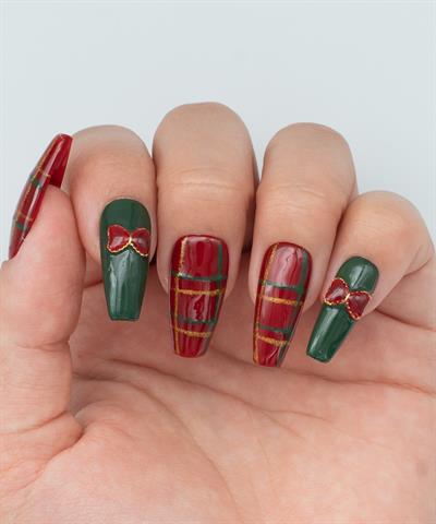 Vintage New Year Protez Jel Takma Tırnak - El Yapımı Kalıcı Oje Nail Art - NC174