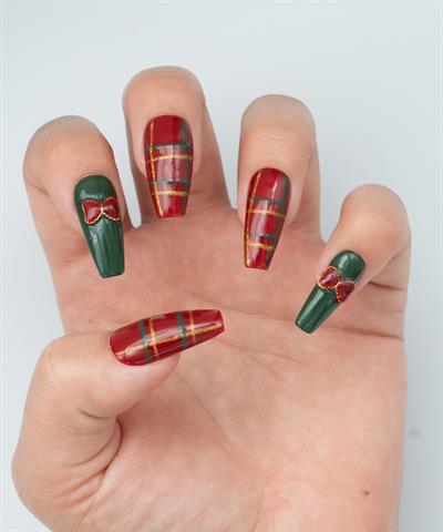 Vintage New Year Protez Jel Takma Tırnak - El Yapımı Kalıcı Oje Nail Art - NC174