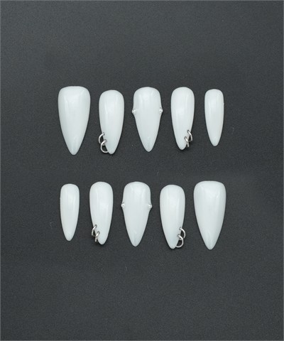 White Pierce II - El Yapımı Tekrar Kullanılabilir Protez Takma Tırnak - NC273