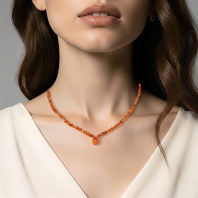 Karnelyan Akik Özel Tasarım Kolye – DKLY315