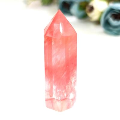 Kırmızı Kuvars Doğal Taş Kule – MNR1135
