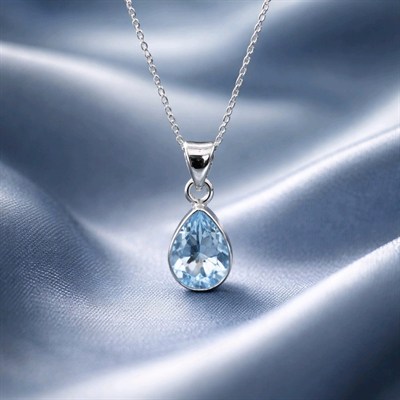 Mavi Topaz Özel Tasarım Kolye TSR1470