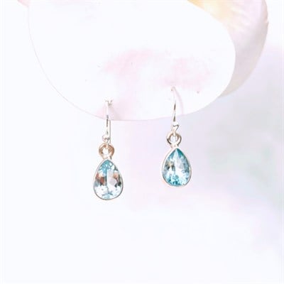 Mavi Topaz Özel Tasarım Küpe – KP1125