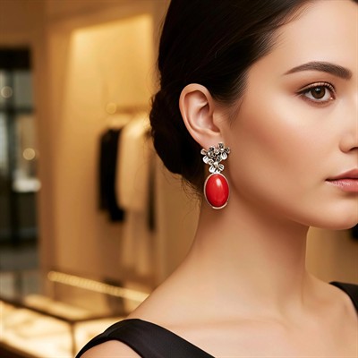 Mercan Özel Tasarım Küpe – KP1013